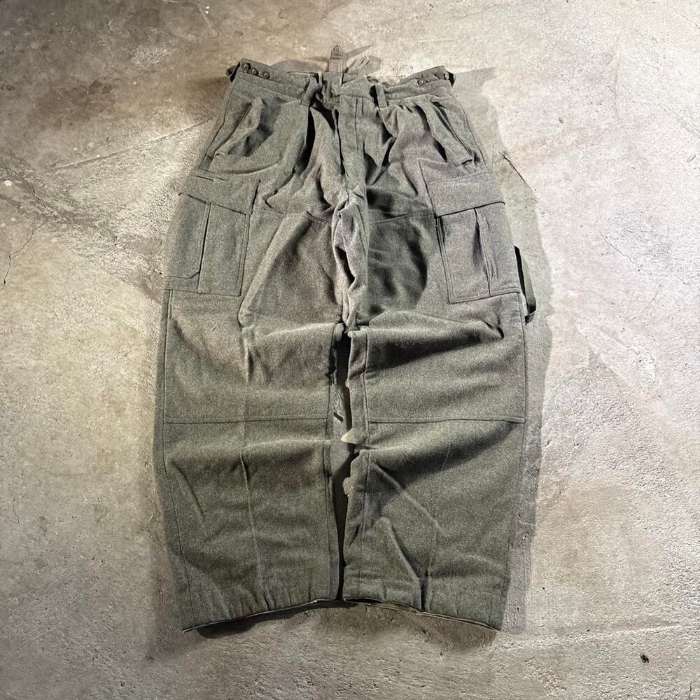 Vintage 60’s West German Military Wool Cargo Pants Filzlaus Trousers